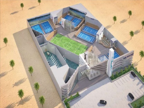 تفاصيل المخطط لمشروع بادل تنس